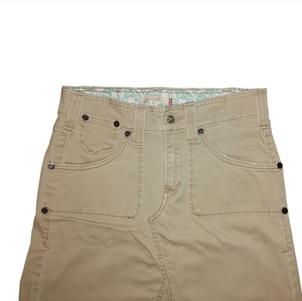 Levi's Vintage Y2K Classic Tan Maxi A Line Skirt - Picture 2 of 6